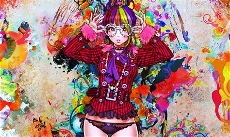 Wallpaper Colorful Illustration Anime Girls Snyp Carnival Shunya