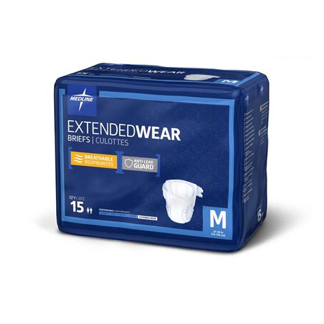 MedLine Extended Wear High-Capacity Adult Incontinence Briefs - Medline ...