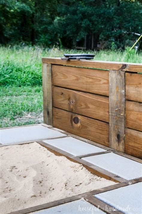Before you can play horseshoes, you need to build a horseshoe pit. Ultimate DIY Horseshoe Pit Build Plans - Houseful of Handmade