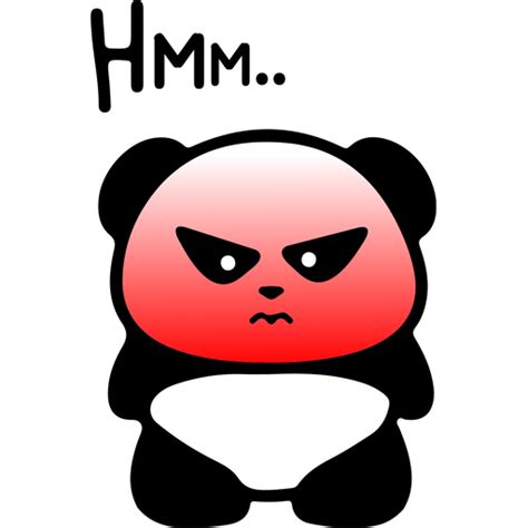 Angry Panda Icon Download In Sticker Style