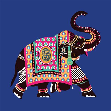 Ornamental Style Elephant Illustrations For A Wedding Cards Nature Art