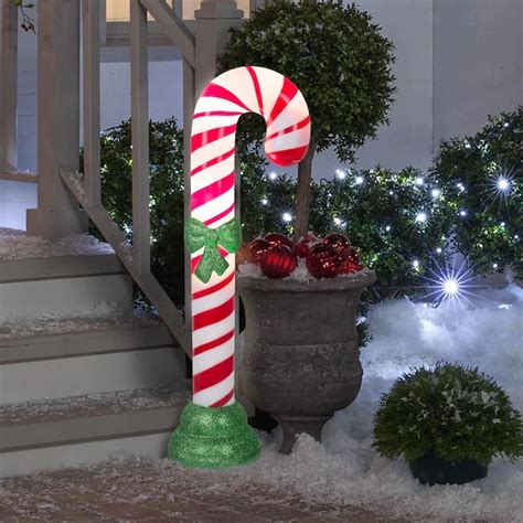 Be the talk of the block with our outdoor christmas decorations! Gemmy HL Blow Mold Candy Cane Lowes.com | Christmas yard ...