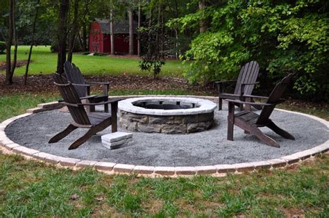 Fire Pit Surrounded By Crushed Gravel Outdoor Fire Pit Designs Fire