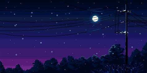 Pixel Art Night Sky By Jackonumb3rs Redbubble