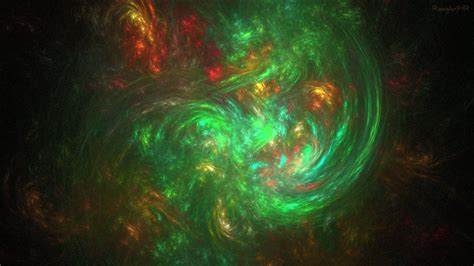 Green Red And Gold Abstract Painting Abstract Hd Wallpaper