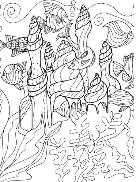 Ocean Floor Under The Sea Coloring Pages | Dover coloring pages