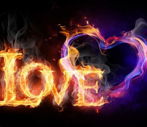 Flaming Love Heart Aj Wallpaper
