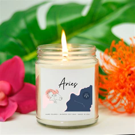 Aries Candle Zodiac Candle Astrology Candle Horoscope Candle Etsy