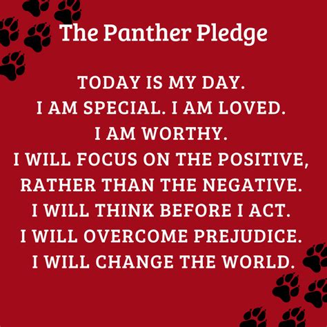 About Us The Panther Pledge