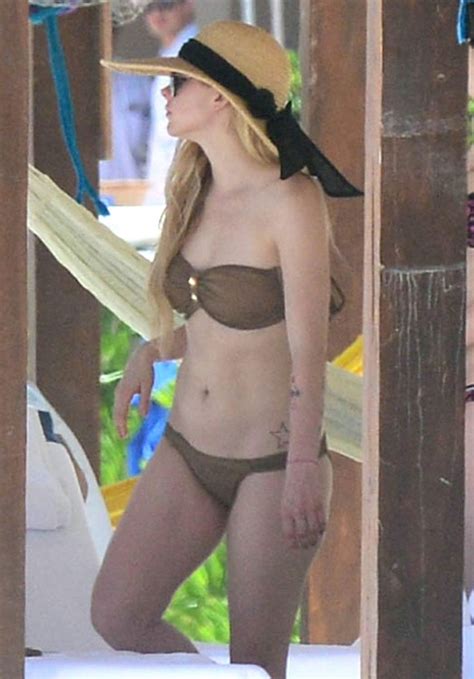 Avril Lavigne Hot Celebs Home Brown Bikini Bikinis Avril