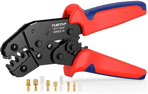 Buy TUBTAP Pin Crimping Tool For Spade Bullet Connectors AWG mm² Ratchet Pin