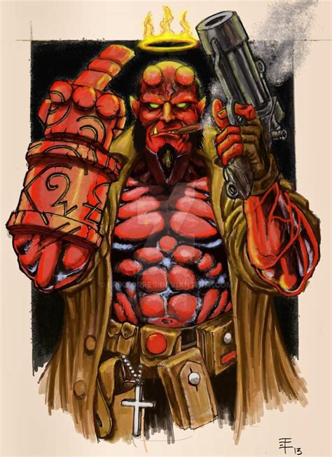 Hellboy Practice Final By Eriktorres On Deviantart Art Base Red Hood