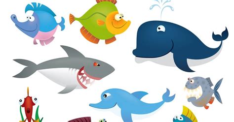Belajar dunia hewan dan mewarnai untuk anak guru desain. Biota Laut Gambar Hewan Laut Kartun | Ideku Unik