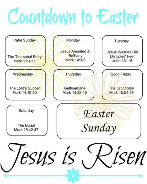 Free Printable Countdown To Easter Artofit