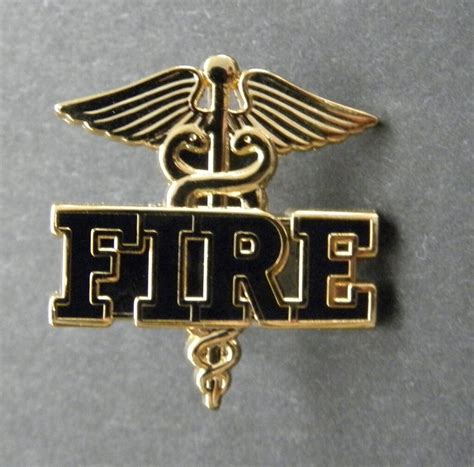 Fire Emt Dept Paramedic Caduceus Cutout Lapel Pin Badge 1 Inch Cordon