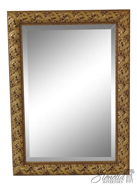 31187ec Ornate Gold Decorated Rectangular Framed Beveled Mirror Ebay