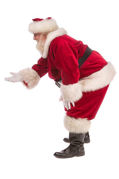 Santa Claus Pointing Standing Side View Stock Photos Pictures