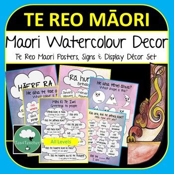 Students and kids online resources for studying māori, the interactive online resources for classroom use or for independent language students. Te Reo Maori Classroom Decor Set Posters Colours Numbers Birthdays Labels