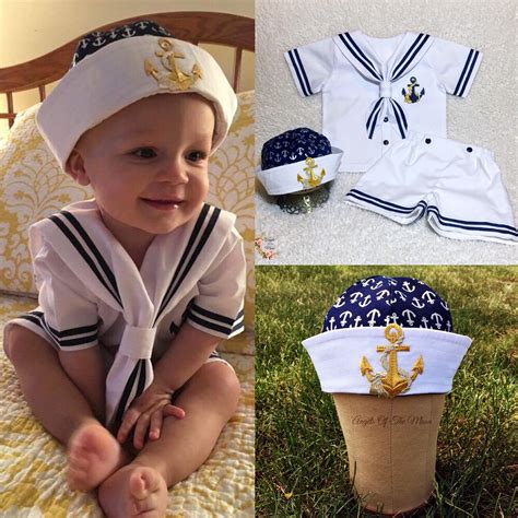 Baby Sailor Outfit Nautical Sailor Suit White Sailor Outfit Etsy