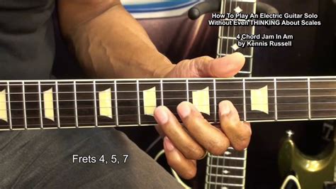 How To Play An Easy A Minor Electric Guitar Solo To Kennis