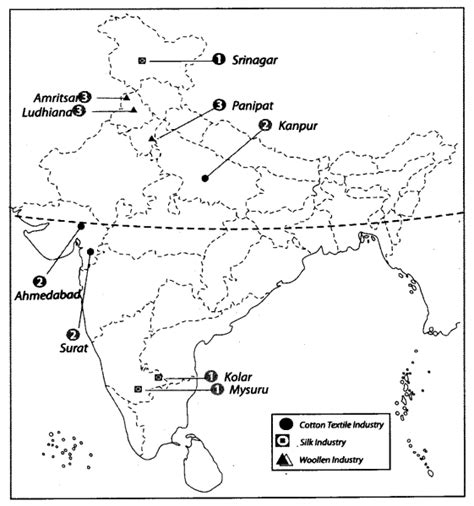 Class 10 Geography Map Work Chapter 6 Manufacturing Industries Learn Cbse