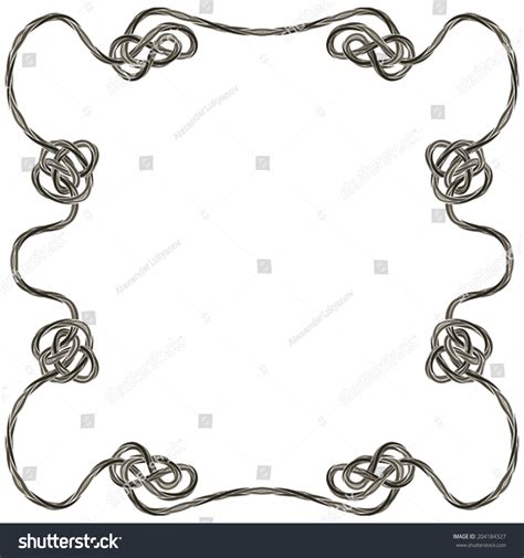 Rope Celtic Knot Frame Your Text Stock Vector Royalty Free 204184327