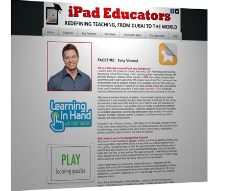 Facetime With Tony Vincent — Learning In Hand With Tony Vincent