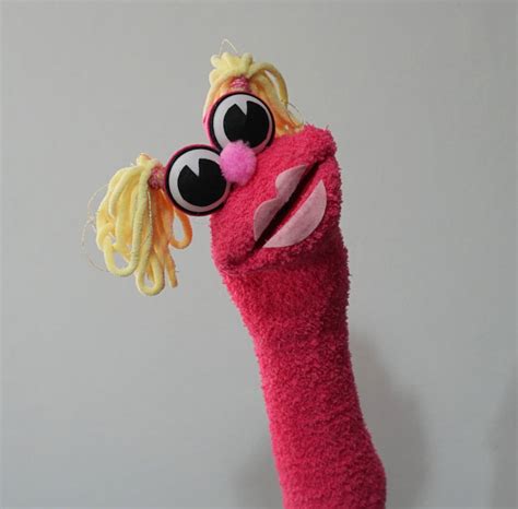 Girl Sock Puppet Hand Puppet With Moving Mouth Fun And Etsy