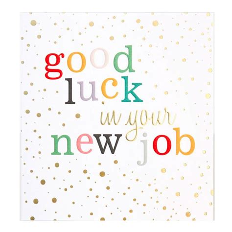 Good Luck In Your New Job Card Utility Gift Uk