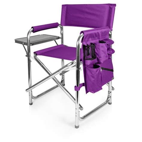 Picnic Time 809 00 101 000 0 Sports Portable Folding Patio Chair Purple