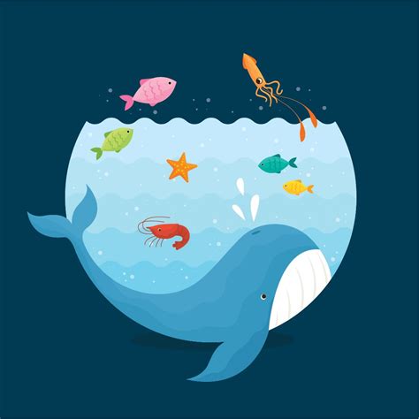 Día Mundial Del Océano Ilustración Oceano Vidamarina Peces