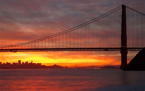 Sunset Over Golden Gate Bridge Wallpaper Other Wallpaper Better