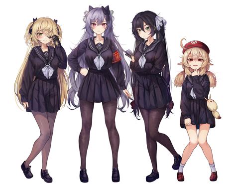 Wallpaper Anime Girls Pantyhose Long Hair School Uniform Torriet