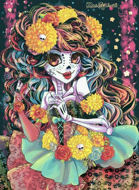 By Miss Locoloca Monster High Art Monster High Dolls Skelita Calaveras Art Beat Sugar Skull