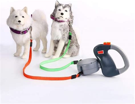 Jxinli Telescopic Dog Leashdual Pet Dog Leash Retractable Walking Leash