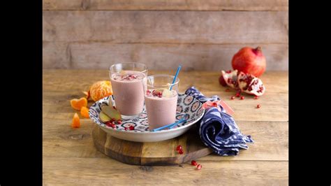 Alpro Recipe Pomegranate And Almond Smoothie Youtube