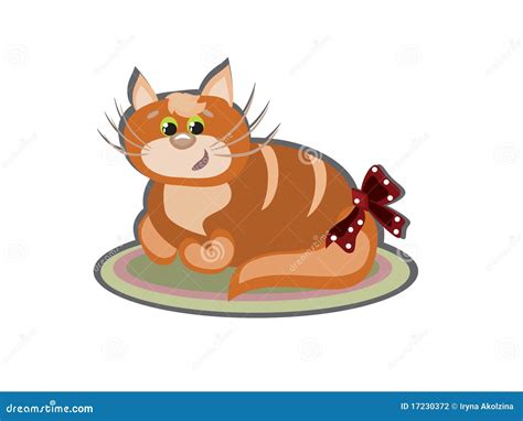 redhead cat stock vector illustration of pussycat smiling 17230372