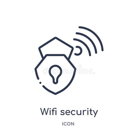 Linear Wifi Security Icon From Internet Security And Networking Outline