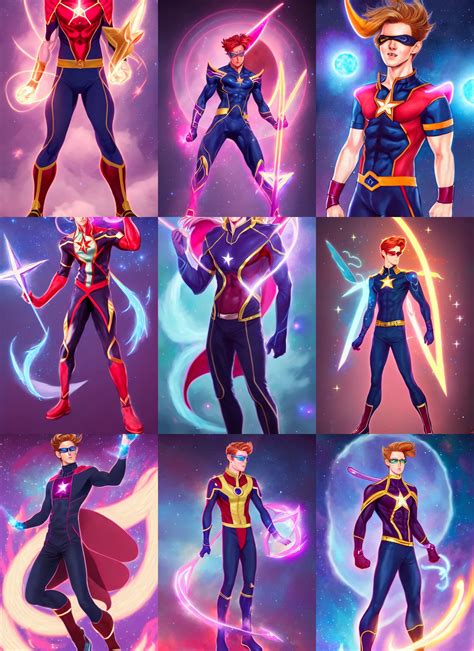 full body portrait of scott summers as a magical star | Stable Diffusion