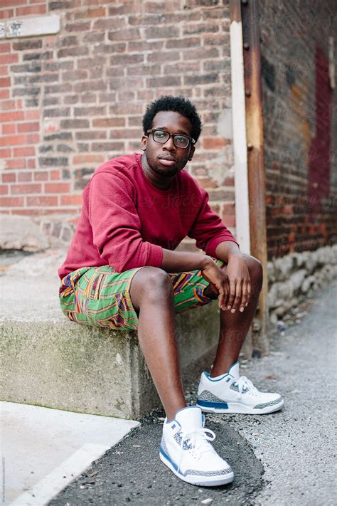 Young Black Man Wearing Glasses Stocksy United