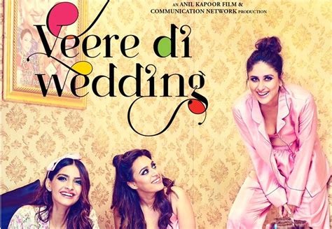 Veere Di Wedding Poster Kareena Kapoor Swara Bhaskar And Sonam Kapoor In Hot Night Suit Look