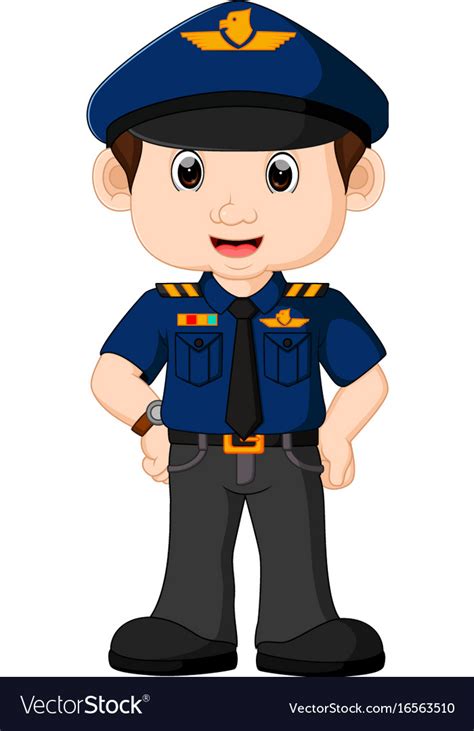 Young Policeman Cartoon Royalty Free Vector Image