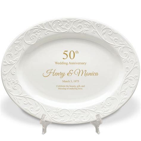 Lenox 50th Wedding Anniversary Personalized Oval Platter