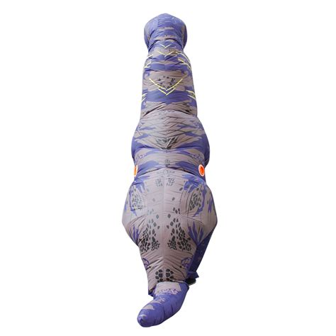 Adult Purple Polyester T Rex Inflatable Dinosaur Costume Fancy Dress