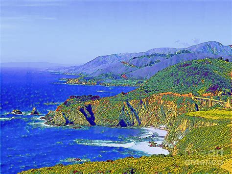 Monterey Coastline 1 Digital Art By Alberta Brown Buller Fine Art America