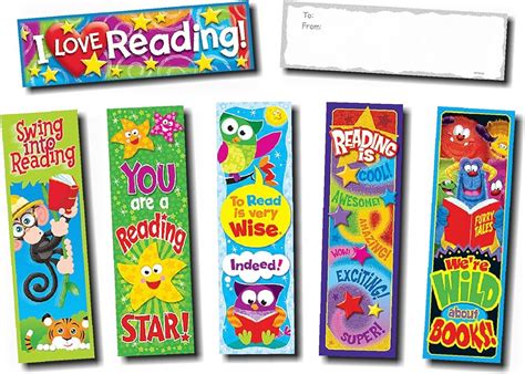 Childrens Bookmarks Variety Pack 72 Bookmarks 6 Designs Great For