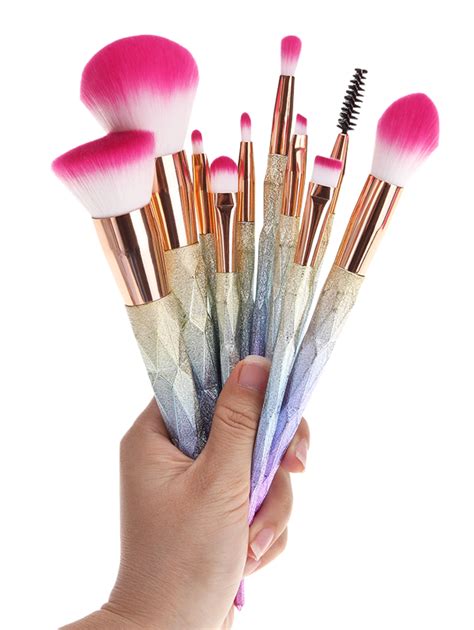 Glitter Rainbow Makeup Brushes Set Colormix Makeup Brush Set Top Makeup Products Rainbow