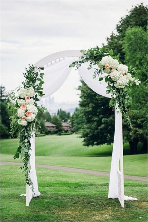 20 Beautiful Wedding Arch Decoration Ideas White Wedding