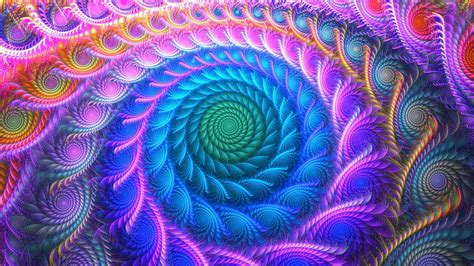 Hd Wallpaper Fractal Art Purple Psychedelic Art Organism Pattern