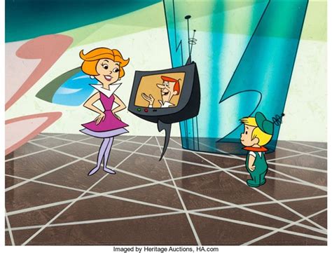 The Jetsons Jane George And Elroy Production Cel And Master Production